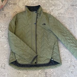 Green Quilted North Face Jacket